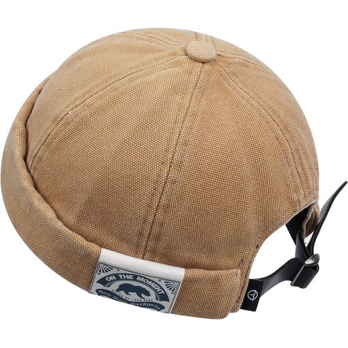Kalanka-Casquette Docker Coton Bonnet Docker Unique Street Décontracté Brimless Chapeau Beanie Baseball Cap Fisherman Beanie Watch Hat