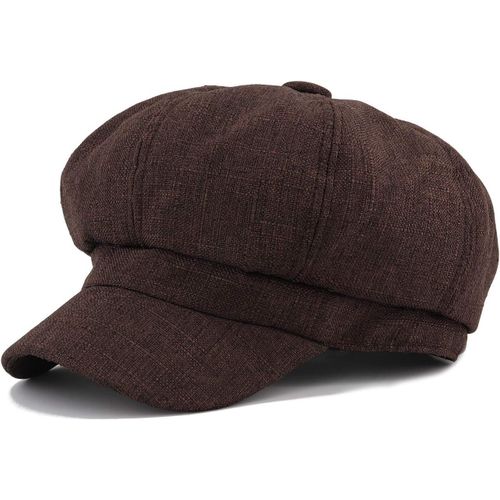 Kalanka-Casquette Gavroche Femme | Lin Synthétique, Cordon De Serrage Ajustable | Chapeau Vintage Décontracté Pour Tous Les Jours