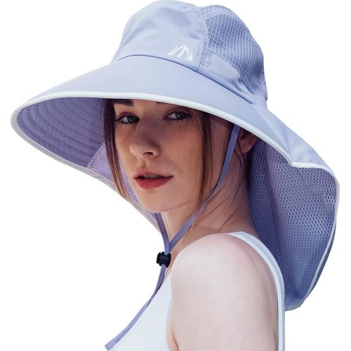 Kalanka-Chapeau De Soleil Unisexe Femmes Chapeau De Soleil Upf 50+ Large Bord Avec Grande Protection De La Nuque