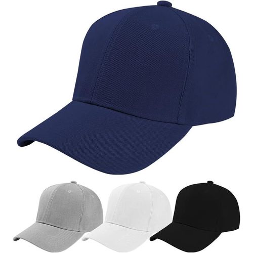 Kalanka-Casquette De Baseball, Coton Anti-Soleil Baseball Cap, Homme Femme Été Unisexe Réglable Casquettes Sport Extérieur Sunhat Chapeau, Chapeau Pour Grosses Têtes 55-65cm(Bleu Marine)