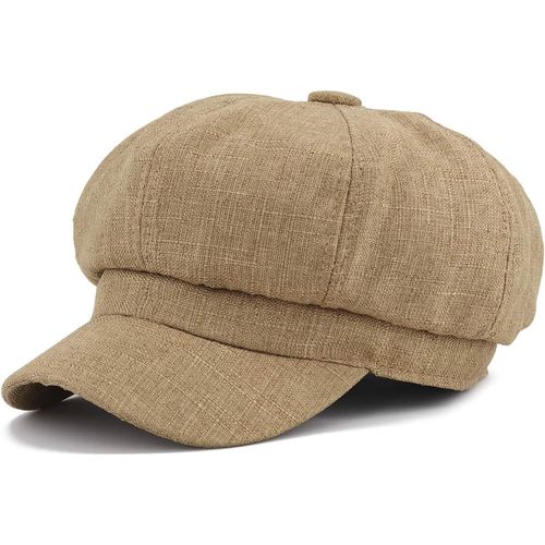 Kalanka-Casquette Gavroche Femme | Lin Synthétique, Cordon De Serrage Ajustable | Chapeau Vintage Décontracté Pour Tous Les Jours