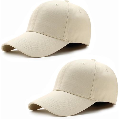 Kalanka-2 Pcs Casquette De Baseball Pour Homme Femme, Été Unisexe Coton Anti-Soleil Baseball Cap, Golf Hat, Réglable Casquettes Sport Extérieur Sunhat