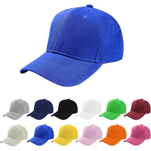 Kalanka-Casquette De Baseball, Coton Anti-Soleil Baseball Cap, Homme Femme Été Unisexe Réglable Casquettes Sport Extérieur Sunhat Chapeau, Chapeau Pour Grosses Têtes 55-65cm(Bleu)
