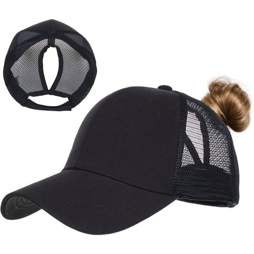 Kalanka-Casquette De Baseball Femme, Casquettes De Baseball Ajustée Mesh Fille Queue De Cheval Casquette Chapeaux