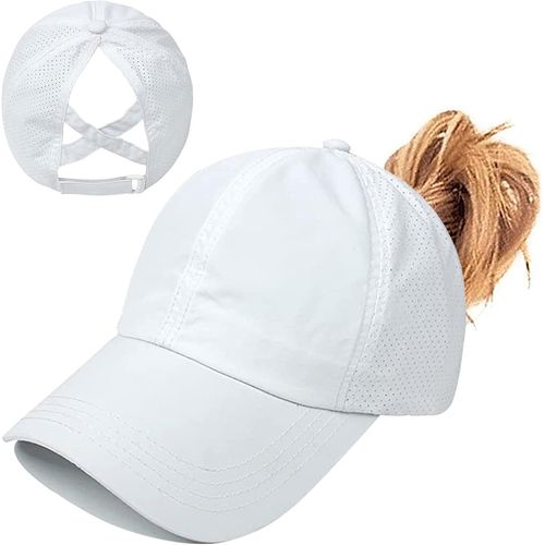Kalanka-Casquette De Baseball Femme, Queue De Cheval Été Réglable Chapeau Séchage Rapide Respirante Anti-Soleil Uv Pour Running Golf Cyclisme Randonnée