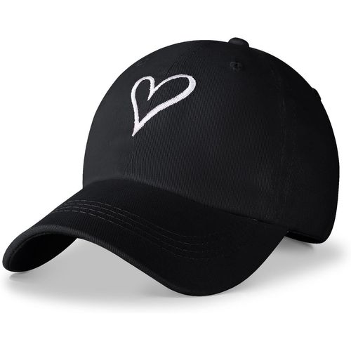 Kalanka-Casquette De Baseball Pour Femme Avec Motif Brodé En Forme De C?ur - En Coton - Réglable - Pour Sports D'extérieur