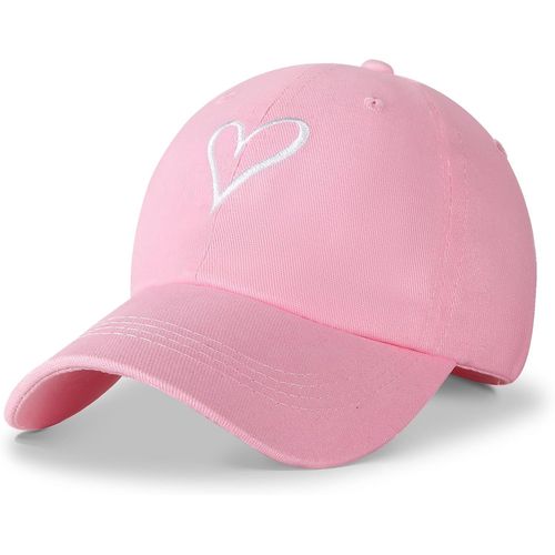 Kalanka-Casquette De Baseball Pour Femme Avec Motif Brodé En Forme De C?ur - En Coton - Réglable - Pour Sports D'extérieur