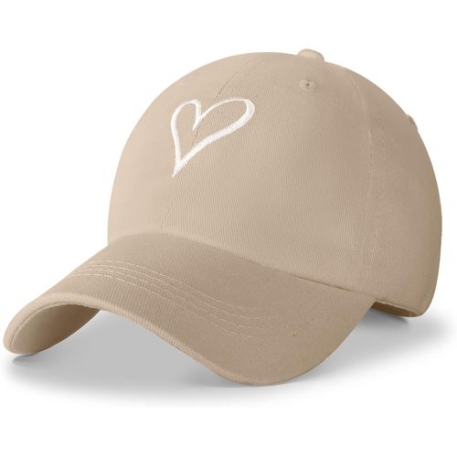 Kalanka-Casquette De Baseball Pour Femme Avec Motif Brodé En Forme De C?ur - En Coton - Réglable - Pour Sports D'extérieur