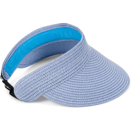 Kalanka-Casquette En Papier Straw Unie Avec Visière Solaire, Bande Élastique Et Fermeture À Crochet, Chapeau Léger Pour Femmes, Protection Solaire Élégante Et Respirante