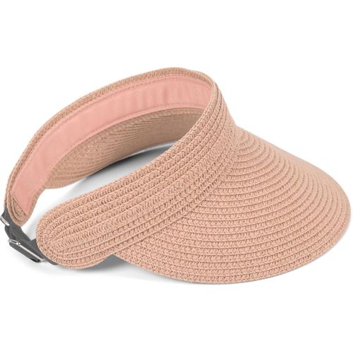 Kalanka-Casquette En Papier Straw Unie Avec Visière Solaire, Bande Élastique Et Fermeture À Crochet, Chapeau Léger Pour Femmes, Protection Solaire Élégante Et Respirante