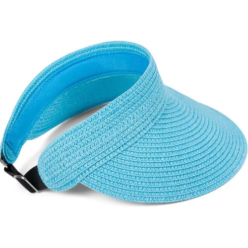 Kalanka-Casquette En Papier Straw Unie Avec Visière Solaire, Bande Élastique Et Fermeture À Crochet, Chapeau Léger Pour Femmes, Protection Solaire Élégante Et Respirante