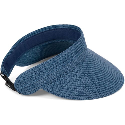 Kalanka-Casquette En Papier Straw Unie Avec Visière Solaire, Bande Élastique Et Fermeture À Crochet, Chapeau Léger Pour Femmes, Protection Solaire Élégante Et Respirante