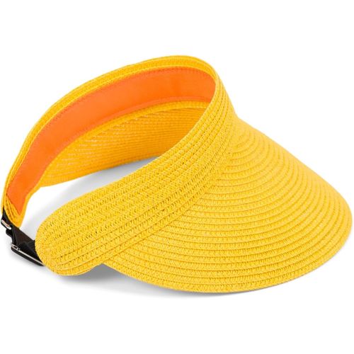 Kalanka-Casquette En Papier Straw Unie Avec Visière Solaire, Bande Élastique Et Fermeture À Crochet, Chapeau Léger Pour Femmes, Protection Solaire Élégante Et Respirante