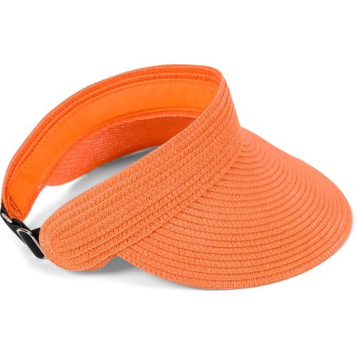 Kalanka-Casquette En Papier Straw Unie Avec Visière Solaire, Bande Élastique Et Fermeture À Crochet, Chapeau Léger Pour Femmes, Protection Solaire Élégante Et Respirante