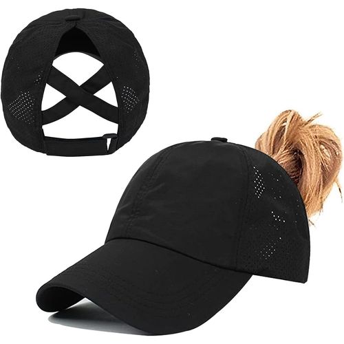 Kalanka-Queue De Cheval Casquette De Baseball, Léger Réglable Séchage Rapide Respirante Anti-Soleil Uv, Unisexe Couleur Messy Casquette Cross Hat