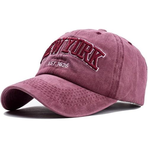 Kalanka-Casquette De Baseball,Unisexe Vintage Jeans Chapeau Casquette Réglable Hip-Hop Mode Snapback Sport Cap Broderie Lettres Trucker Motorcycle Cap