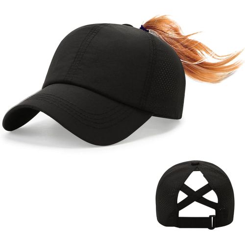 Kalanka-Casquette De Baseball Pour Queue De Cheval - Pour Femme - En Maille - Avec Trou Pour Queue De Cheval - Réglable - Respirante - Pour Sports De Plein Air - Voyage