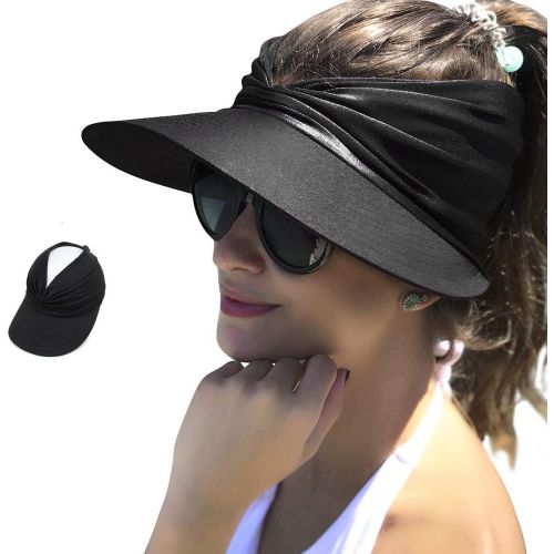 Kalanka-Visiere Casquette Femme,Visière Plage Femme,Chapeau De Soleil Femme,Casquette Femme Ete,Visiere De Protection Pour Voyage Plage