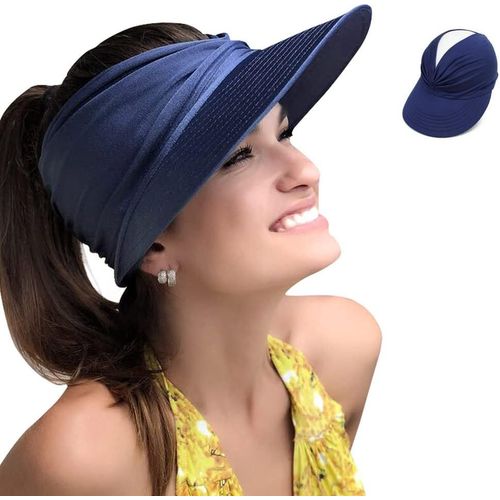 Kalanka-Visiere Casquette Femme,Visière Plage Femme,Chapeau De Soleil Femme,Casquette Femme Ete,Visiere De Protection Pour Voyage Plage