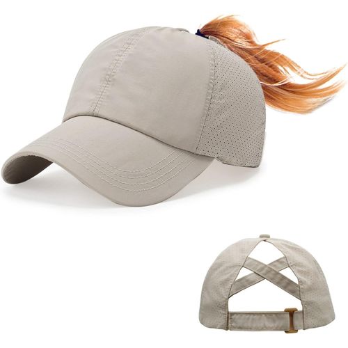 Kalanka-Casquette De Baseball Pour Queue De Cheval - Pour Femme - En Maille - Avec Trou Pour Queue De Cheval - Réglable - Respirante - Pour Sports De Plein Air - Voyage