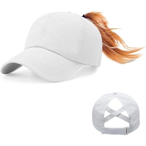 Kalanka-Casquette De Baseball Pour Queue De Cheval - Pour Femme - En Maille - Avec Trou Pour Queue De Cheval - Réglable - Respirante - Pour Sports De Plein Air - Voyage
