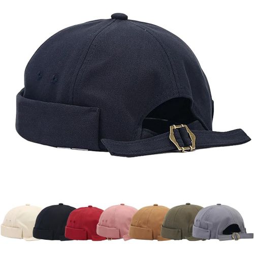 Kalanka-Casquette Sans Visière Homme Femme Bonnet De Docker Coton Rétro Docker Hat Coton Docker Cap Bonnet De Docker Sans Visière Brimless Hat Docker Bonnet Homme Bob Femme