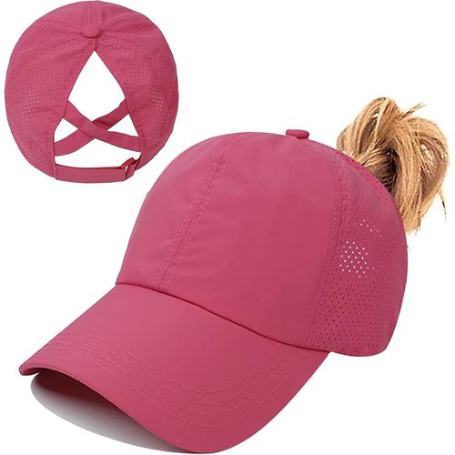Kalanka-Queue De Cheval Casquette De Baseball, Léger Réglable Séchage Rapide Respirante Anti-Soleil Uv, Unisexe Couleur Messy Casquette Cross Hat