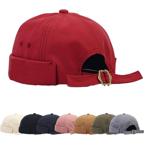 Kalanka-Casquette Sans Visière Homme Femme Bonnet De Docker Coton Rétro Docker Hat Coton Docker Cap Bonnet De Docker Sans Visière Brimless Hat Docker Bonnet Homme Bob Femme