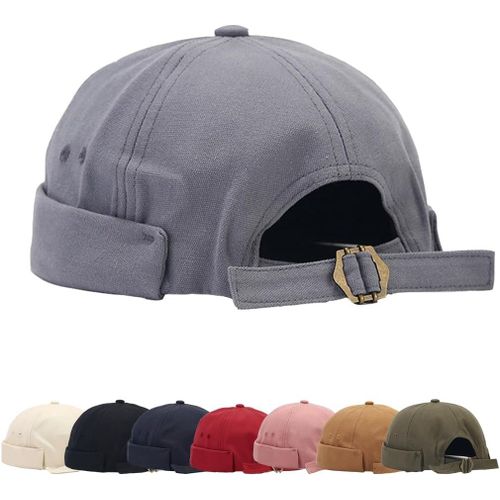 Kalanka-Casquette Sans Visière Homme Femme Bonnet De Docker Coton Rétro Docker Hat Coton Docker Cap Bonnet De Docker Sans Visière Brimless Hat Docker Bonnet Homme Bob Femme