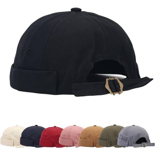 Kalanka-Casquette Sans Visière Homme Femme Bonnet De Docker Coton Rétro Docker Hat Coton Docker Cap Bonnet De Docker Sans Visière Brimless Hat Docker Bonnet Homme Bob Femme