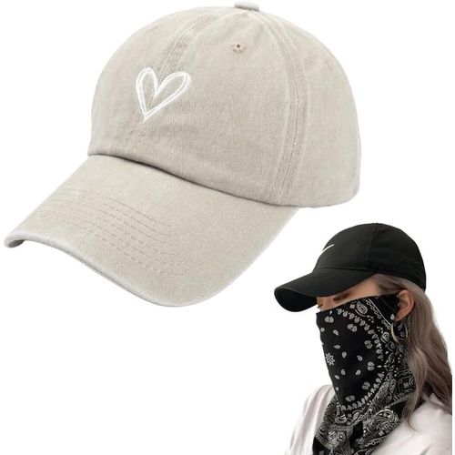 Kalanka-Casquette Baseball Femmes,Casquette Baseball Ajustable,Hat Retro,Chapeau Base Protection Solaire,Hat Solaire Respirant,Masque Protection Solair