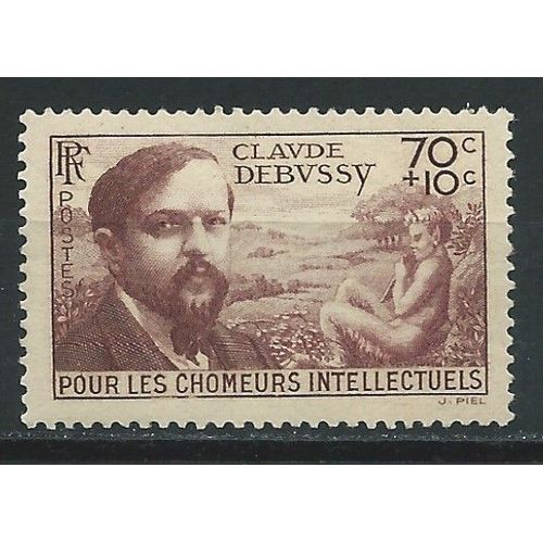 Timbre France 1939 N° 437 Neuf** Sans Trace De Charnière "Pour Les Chômeurs Intellectuels, Claude Debussy"