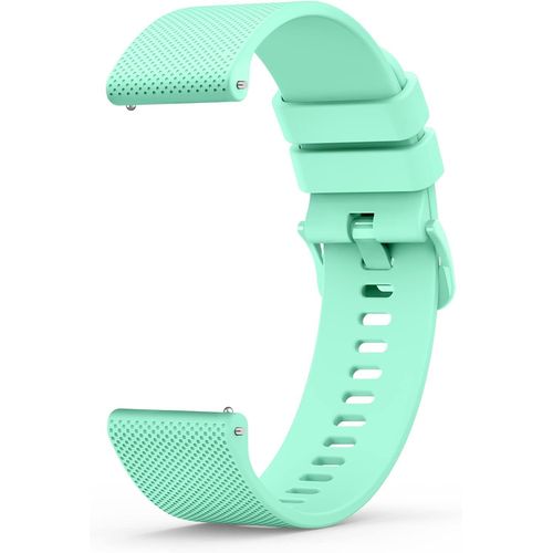 Eryi-22mm Bracelet De Montre En Silicone, Souple Bracelet De Replacement En Dégagement Rapide Avec Boucle En Même Couleur Homme Femme 22mm, Cyan Vert