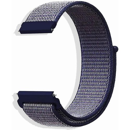 Eryi-Bracelet Pour 22mm 18mm 20mm Nylon Remplacement En Réglable Bracelets, Banda De Montre De Rechange En Libération Rapide Pour Femme/Homme - Bleu Marine