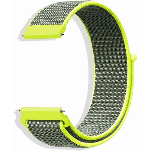 Eryi-Bracelet Pour 20mm 18mm 22mm Nylon Remplacement En Réglable Bracelets, Banda De Montre De Rechange En Libération Rapide Pour Femme/Homme - Jaune Vif