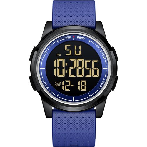 Eryi-Montre Digitale Étanche Ultra-Mince Pour Hommes Avec Affichage Grand Angle Bracelet En Caoutchouc Pour Hommes Femmes