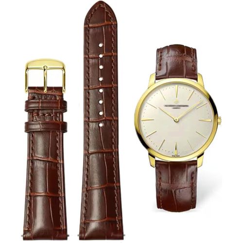 Eryi-Bracelets De Montre Cuir Crocodile Grain Cuir Véritable Souple Et Durable Bracelet De Remplacement En Acier Inoxydable Métal Argent Or Boucle Hommes Dames Montre Bracelet (12mm-24mm)