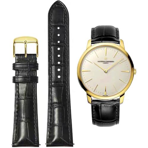 Eryi-Bracelets De Montre Cuir Crocodile Grain Cuir Véritable Souple Et Durable Bracelet De Remplacement En Acier Inoxydable Métal Argent Or Boucle Hommes Dames Montre Bracelet (12mm-24mm)