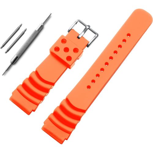 Eryi-Bracelet De Montre En Silicone Pour Homme, 20 Et 22 Mm, En Caoutchouc, Dégagement Rapide, Noir, Bleu, Orange