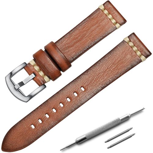 Eryi-Bracelet De Montre Rétro Fait À La Main, Bracelet De Rechange En Cuir Vintage À Libération Rapide, Largeur Au Choix : 20 Mm, 22 Mm