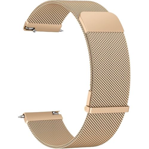 Eryi-22mm Bracelet De Montre En Métal, Acier Inoxydable Réglable, Bracelet De Replacement En Dégagement Rapide Homme Femme 22mm, Or Rose