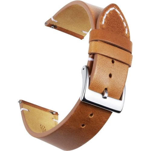 Eryi-Bracelets De Montres En Cuir Véritable Remplacement Bracelet Montre À Dégagement Rapide Pour Hommes Femmes 12mm 14mm 16mm 18mm 20mm 22mm 24mm Noir/Marron/Marron Clair/Orange