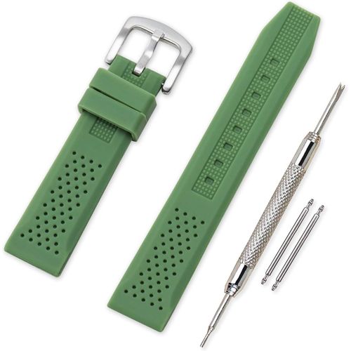 Eryi-Bracelet Montre Remplacer Silicone Bracelet Montre - 16mm, 18mm, 20mm, 22mm, 24mm Caoutchouc Montre Bracelet Avec Acier Inoxydable Boucle