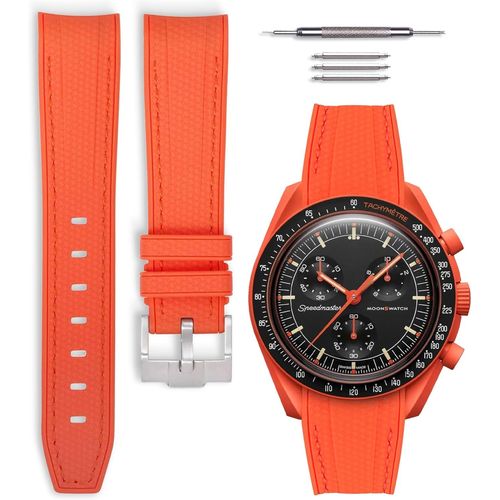 Eryi-Bracelet De Montre Caoutchouc Compatible Avec Omega X Swatch Moonswatch 20mm