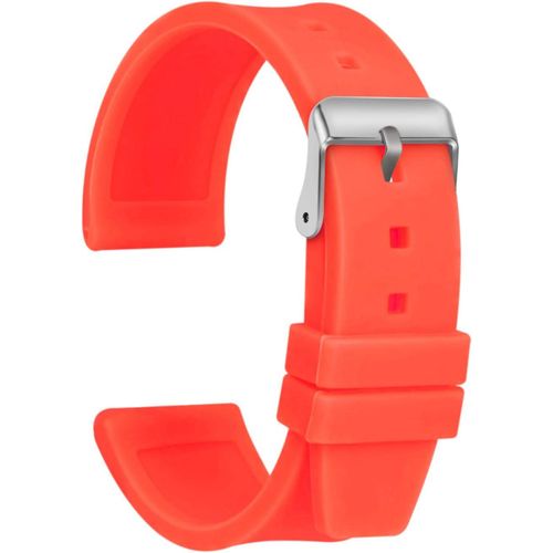 Eryi-Bracelet Montre Haute Qualité Remplacer Silicone Bracelet Montre Imperméable Flexible Lisse - 16,18,20,22,24,26,28mm Caoutchouc Montre Bracelet Avec Acier Inoxydable Boucle