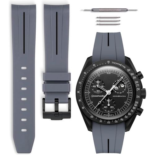 Eryi-Bracelet De Montre Caoutchouc Compatible Avec Omega X Swatch Moonswatch 20mm