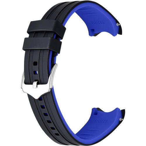 Eryi-Kaitian 18mm 20mm 22mm Bracelet Universel En Silicone Extrémité Courbée Deux Couleurs Noir Blanc Vert Bleu Orange Rouge Gris Caoutchouc Bracelet À Dégagement Rapide Hommes Dames