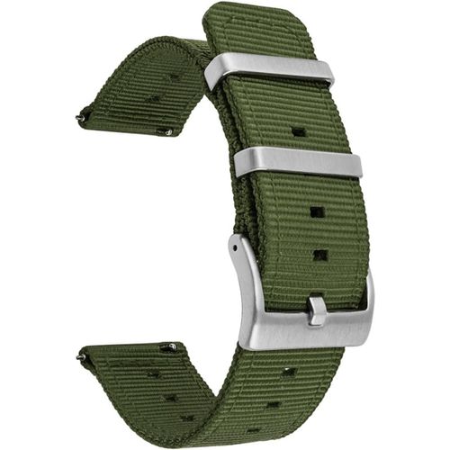 Eryi-18mm Bracelets De Remplacement En Nylon Facilement Interchangeables Pour Montre Compatible Avec Fossil Q,Realme Band2; Withings/Nokia Activité Pop, Steel, Steel Hr 36mm