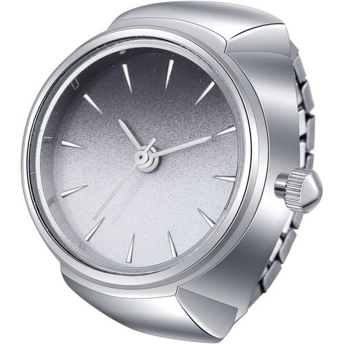 Eryi-Montre Bague Montre Doigt Montre À Quartz Analogique Avec Cadran Numérique - Bracelet Élastique Pour Homme Et Femme