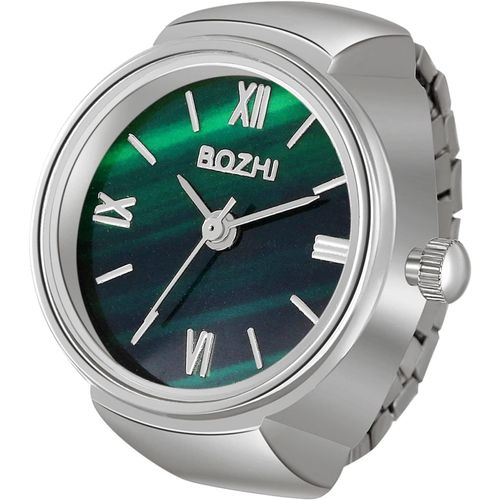 Eryi-Montre Bague Montre Doigt Montre À Quartz Analogique Avec Cadran Numérique - Bracelet Élastique Pour Homme Et Femme